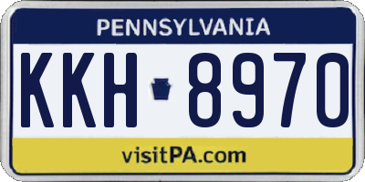 PA license plate KKH8970