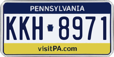 PA license plate KKH8971