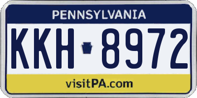 PA license plate KKH8972