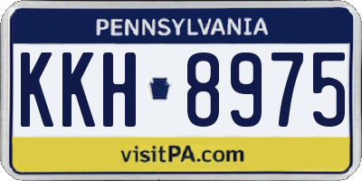 PA license plate KKH8975