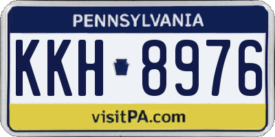 PA license plate KKH8976