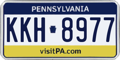 PA license plate KKH8977