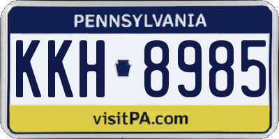 PA license plate KKH8985