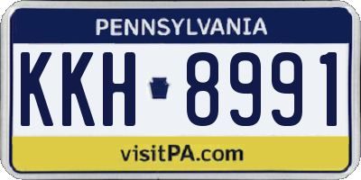 PA license plate KKH8991
