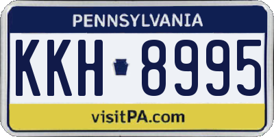 PA license plate KKH8995