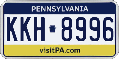 PA license plate KKH8996