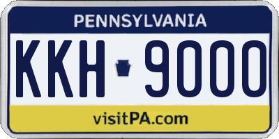 PA license plate KKH9000