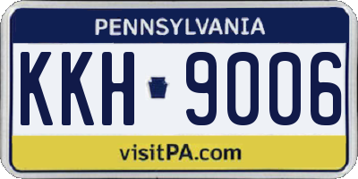 PA license plate KKH9006