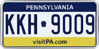 PA license plate KKH9009