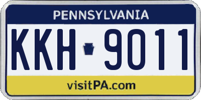 PA license plate KKH9011