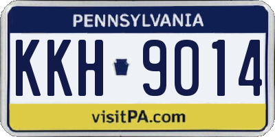 PA license plate KKH9014