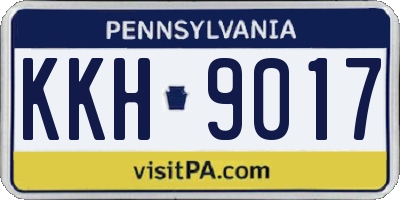 PA license plate KKH9017