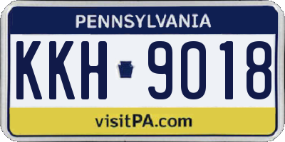 PA license plate KKH9018