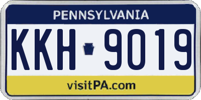 PA license plate KKH9019