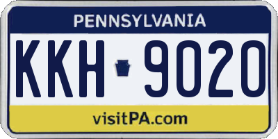 PA license plate KKH9020