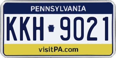 PA license plate KKH9021