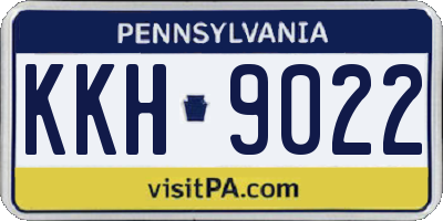 PA license plate KKH9022