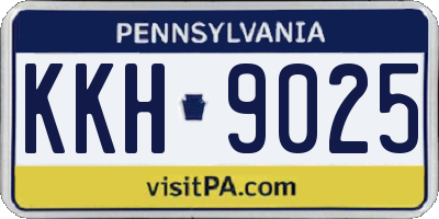 PA license plate KKH9025