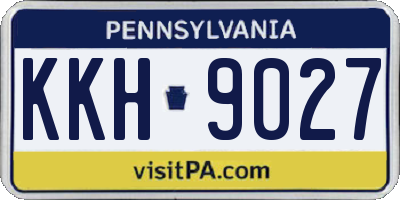 PA license plate KKH9027