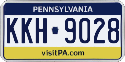 PA license plate KKH9028