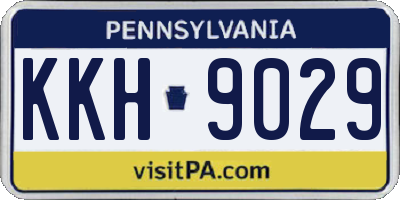 PA license plate KKH9029