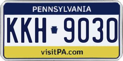 PA license plate KKH9030