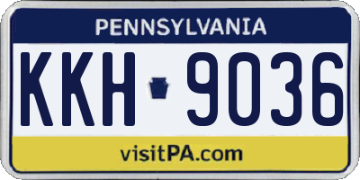 PA license plate KKH9036