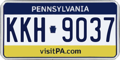 PA license plate KKH9037