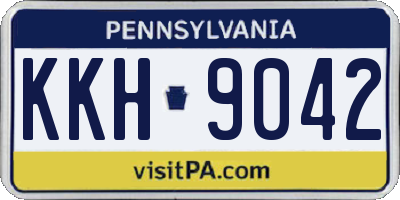PA license plate KKH9042