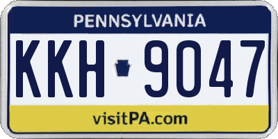 PA license plate KKH9047