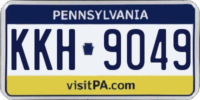 PA license plate KKH9049