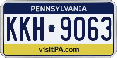 PA license plate KKH9063