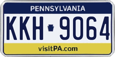 PA license plate KKH9064