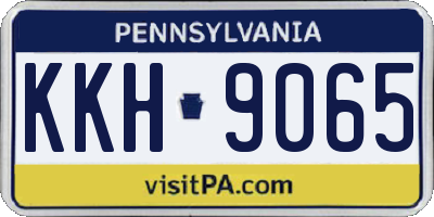 PA license plate KKH9065