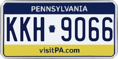 PA license plate KKH9066