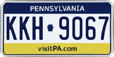 PA license plate KKH9067