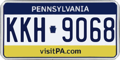 PA license plate KKH9068