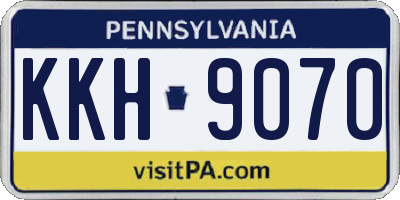 PA license plate KKH9070