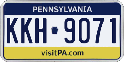 PA license plate KKH9071