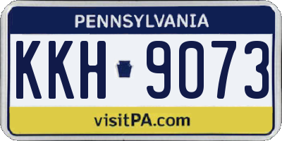 PA license plate KKH9073