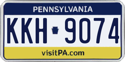 PA license plate KKH9074