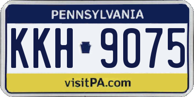 PA license plate KKH9075