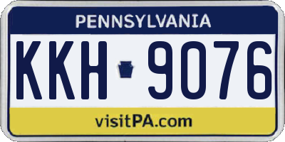 PA license plate KKH9076
