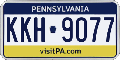 PA license plate KKH9077