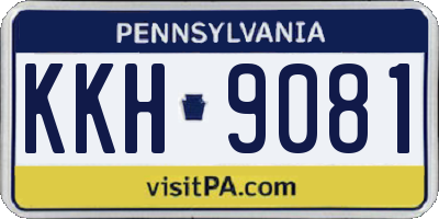 PA license plate KKH9081