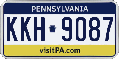 PA license plate KKH9087