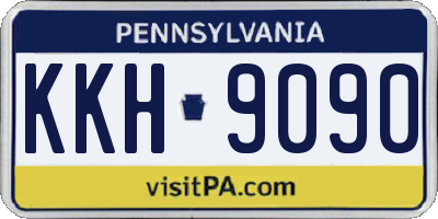 PA license plate KKH9090