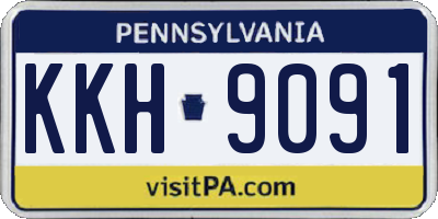 PA license plate KKH9091