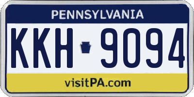 PA license plate KKH9094
