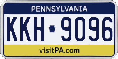 PA license plate KKH9096